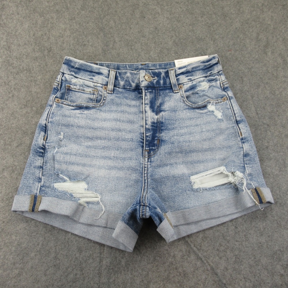 American Eagle Outfitters Light Blue Distressed Denim Shorts